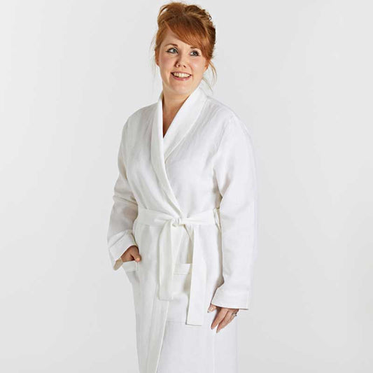 Witte Linnen Badjas - Lazy Linen