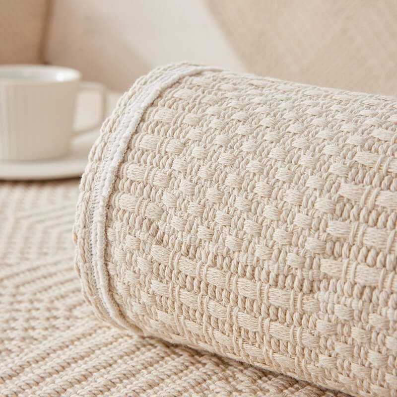 Housse de canapé antidérapante en lin pour canapé d'angle - Housse adaptée aux animaux de compagnie