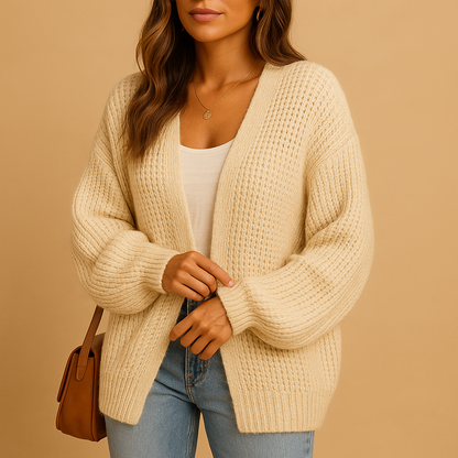 Cardigan Strick-Offene pour femme avec coupe décontractée – Alltaglicher Komfort