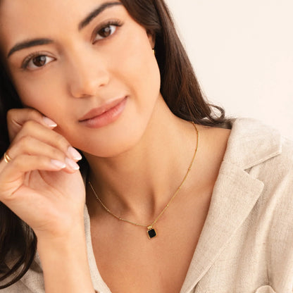 Cora - Black Shell Pendant Necklace — crafted for everyday quality.