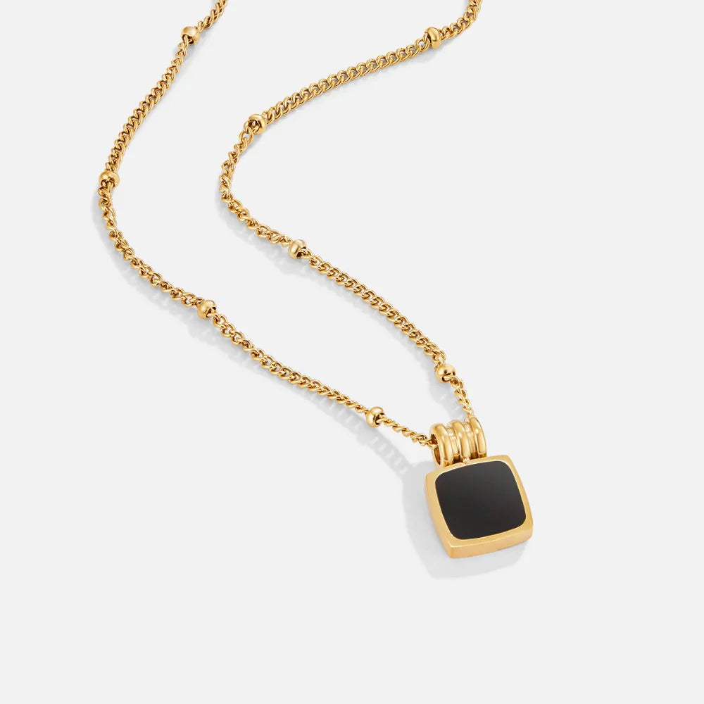 Cora - Black Shell Pendant Necklace — crafted for everyday quality.
