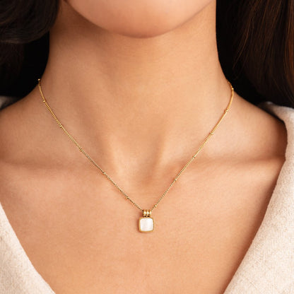 Cora - White Shell Pendant Necklace — crafted for everyday quality.