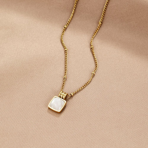 Cora - White Shell Pendant Necklace — crafted for everyday quality.