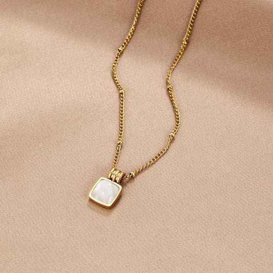 Cora - White Shell Pendant Necklace — crafted for everyday quality.