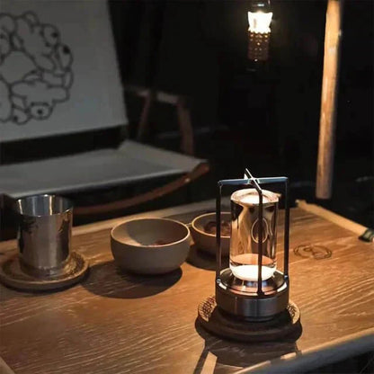 Lampe de table rechargeable en cristal avec luminosité réglable pour la maison