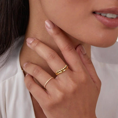 Zaria - Double Layer Crystal Ring — perfect for those who value comfort and design.