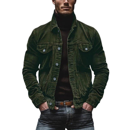 Mark - Veste en velours côtelé rétro pour hommes