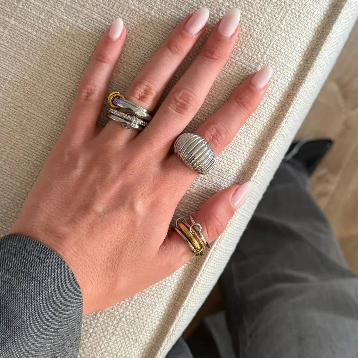 Susan - Diamond Ring Stack — bringing modern charm to your space.