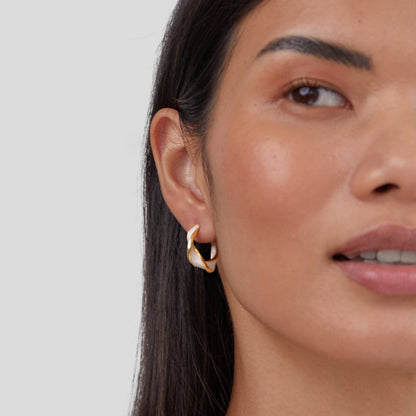 Zoe - Pearl Twist Hoop Earrings — made with care and attention to detail.