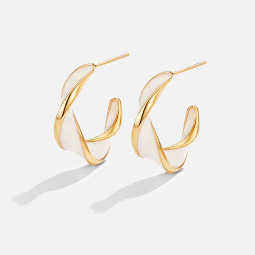 Zoe - Pearl Twist Hoop Earrings — made with care and attention to detail.
