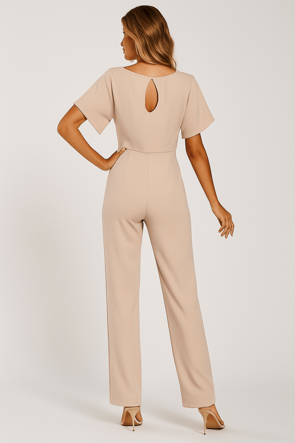 Dames Jumpsuit met Strik Taille – Moeiteloze Stijl in Één Stuk