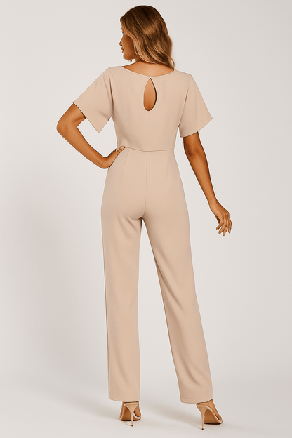 Dames Jumpsuit met Strik Taille – Moeiteloze Stijl in Één Stuk