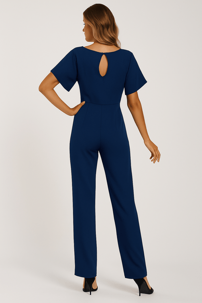 Dames Jumpsuit met Strik Taille – Moeiteloze Stijl in Één Stuk