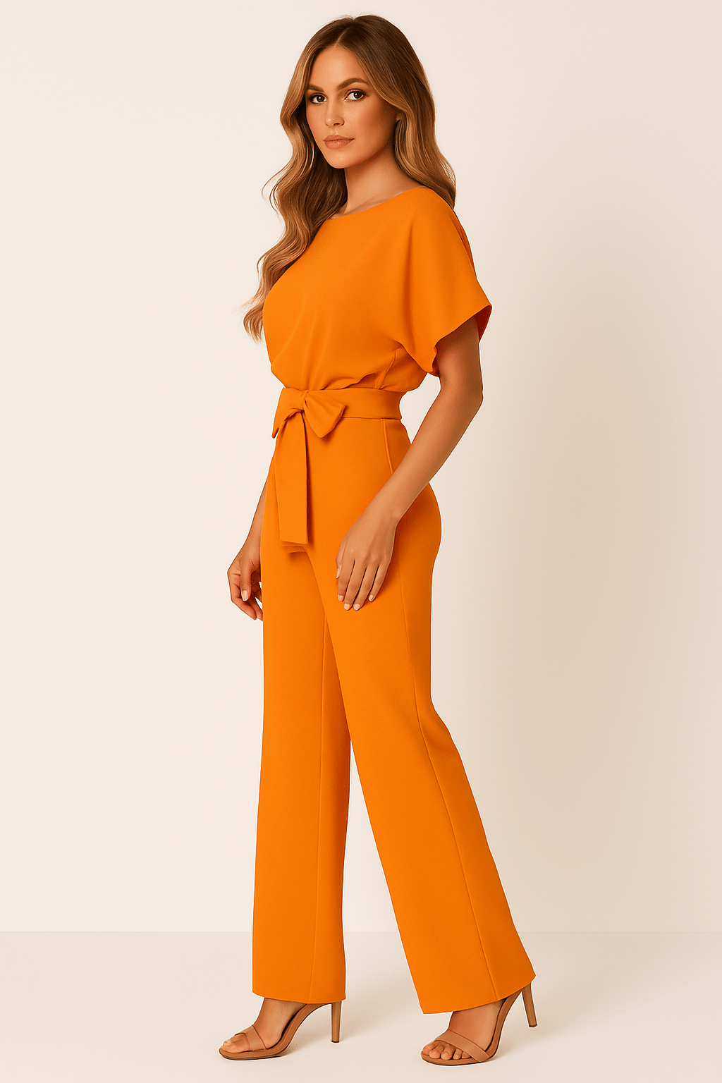Dames Jumpsuit met Strik Taille – Moeiteloze Stijl in Één Stuk