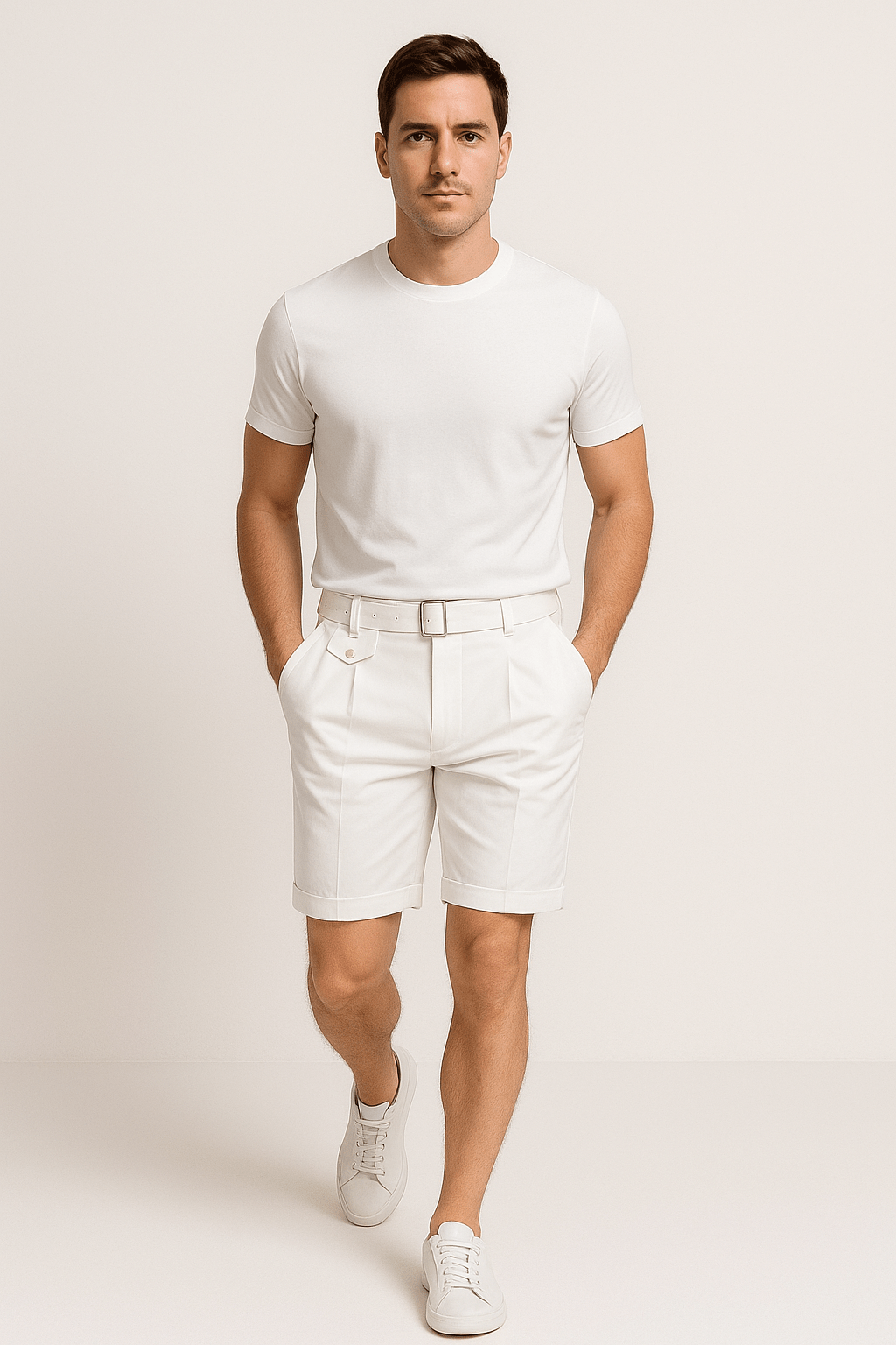 Herren Plissee-Shorts mit seitlichen Schnallen | Un style d'été plus élégant