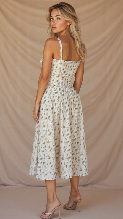 Corset Midi Jurk voor Dames | Elegante Silhouet