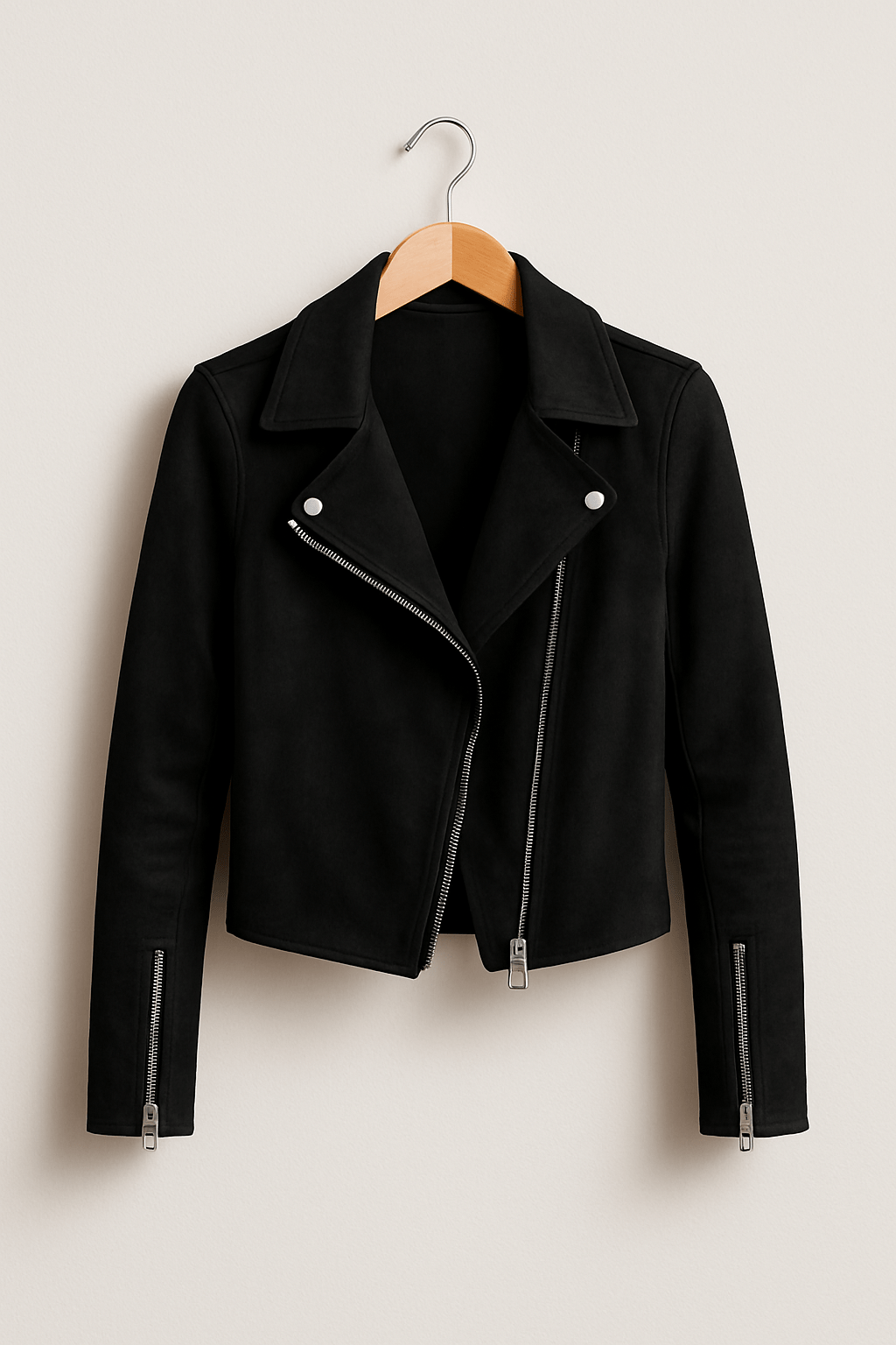 Wildleder-Look Bikerjacke für Frauen | Cool & Elegant