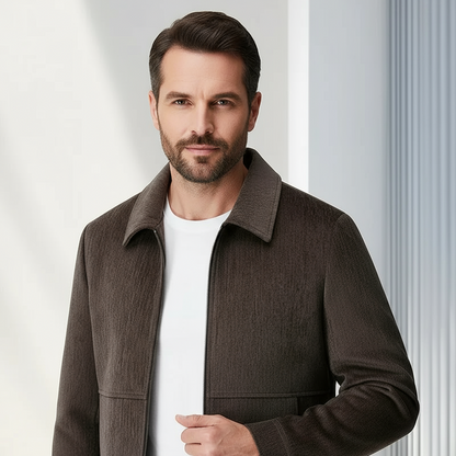 Herren Belmonte Reißverschlussjacke – Lässige, gewebte, leichte Schicht
