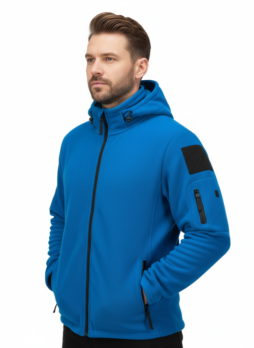 Herren Fleece-gefütterte Kapuzenjacke – Manteau d'hiver plus chaud pour le confort au quotidien