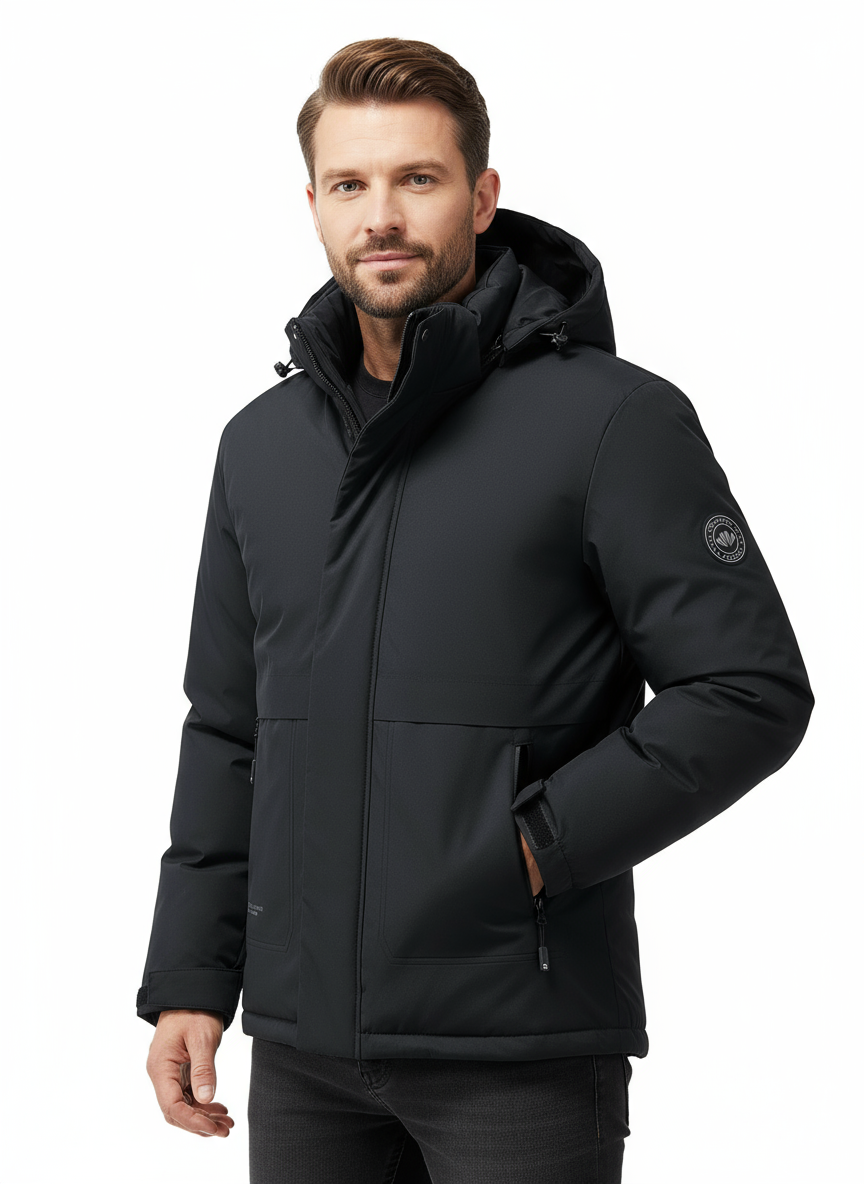 Veste d'hiver Puffer pour hommes – Veste à capuche chaude pour le Alltag
