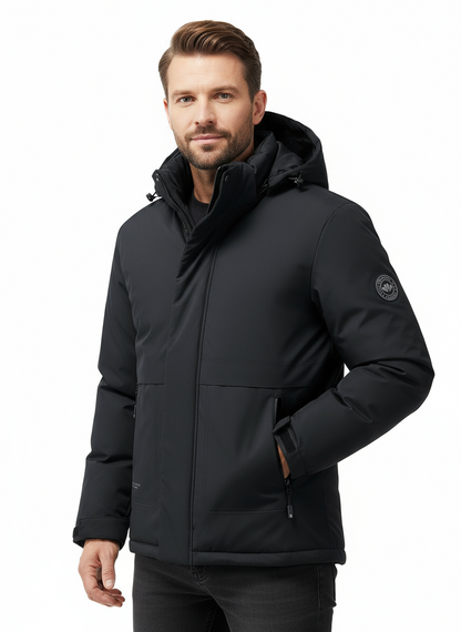 Veste d'hiver Puffer pour hommes – Veste à capuche chaude pour le Alltag