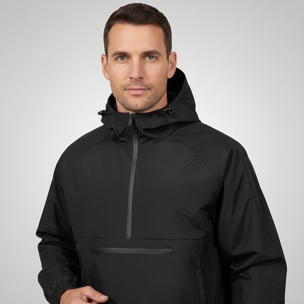 Veste coupe-vent Softshell Kapuzen pour hommes – Halbzip Outdoor Komfort &amp; Windschutz