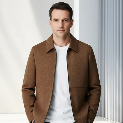 Herren Belmonte Reißverschlussjacke – Lässige, gewebte, leichte Schicht