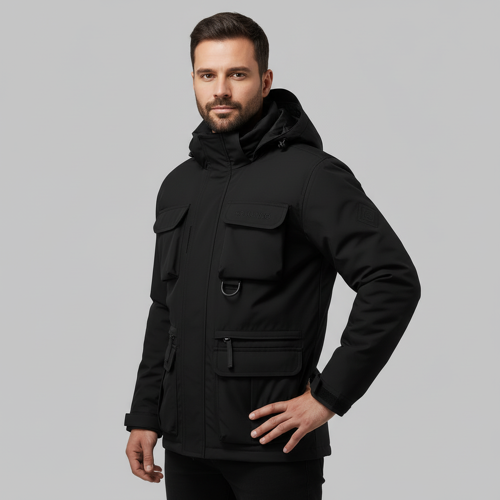 Manteau de cheminée militaire d'hiver pour hommes | Fête humide