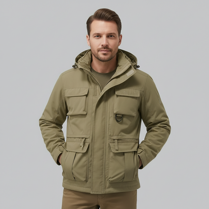 Manteau de cheminée militaire d'hiver pour hommes | Fête humide