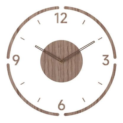 Holz Wanduhr - Design minimaliste - Lautloses Uhrwerk