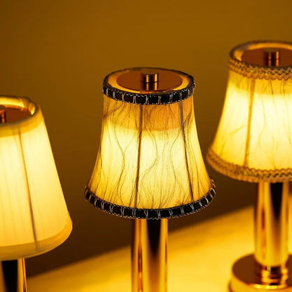 Vintage Brass Table Lamp with LED | Retro Style Lighting for Home