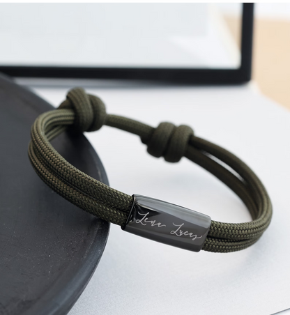 Bracelet James en corde de voile personnalisée — conçu pour une qualité au quotidien.