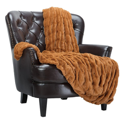 Cozy Faux Fur Throw Blanket for Home Decor and Warmth