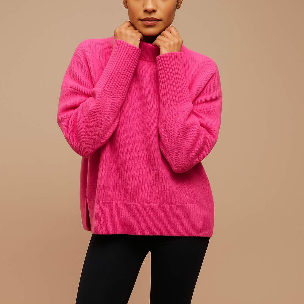 Damen Oversize Rollkragenpullover – Lässige und schmeichelhafte Passform
