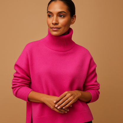 Damen Oversize Rollkragenpullover – Lässige und schmeichelhafte Passform