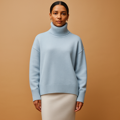 Damen Oversize Rollkragenpullover – Lässige und schmeichelhafte Passform