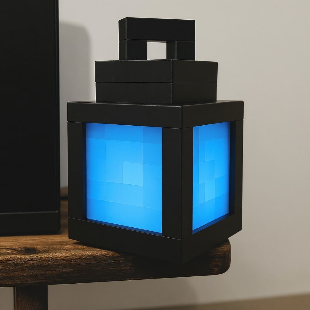 Minecraft Lampe | Drahtlose Tischlampe | Nachttischlampe | Innenwandleuchte | Pixellicht