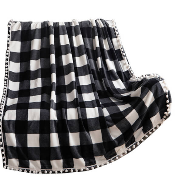 Cozy Plaid Throw Blanket for Sofa and Bed - Soft and Warm