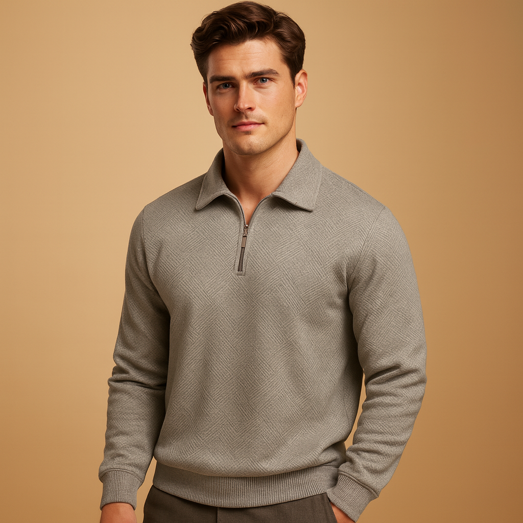Pull polo pour hommes avec Kwartrits et motif géométrique