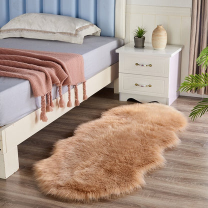 Tapis de couloir luxueux en fausse peau de mouton pour la décoration du couloir et de la chambre