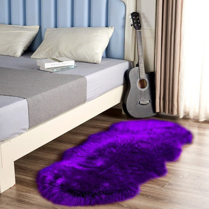 Tapis de couloir luxueux en fausse peau de mouton pour la décoration du couloir et de la chambre