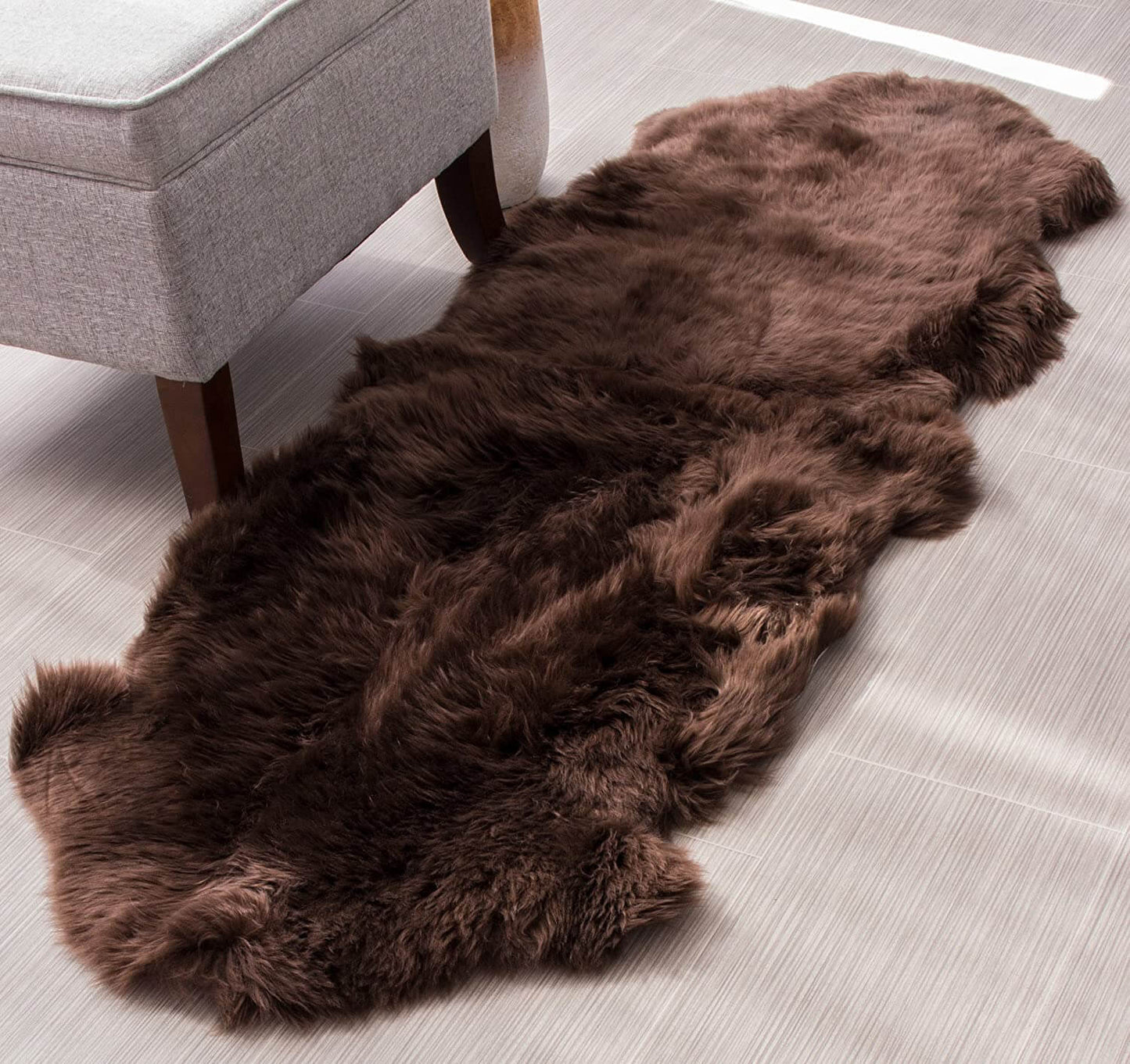 Tapis de couloir luxueux en fausse peau de mouton pour la décoration du couloir et de la chambre