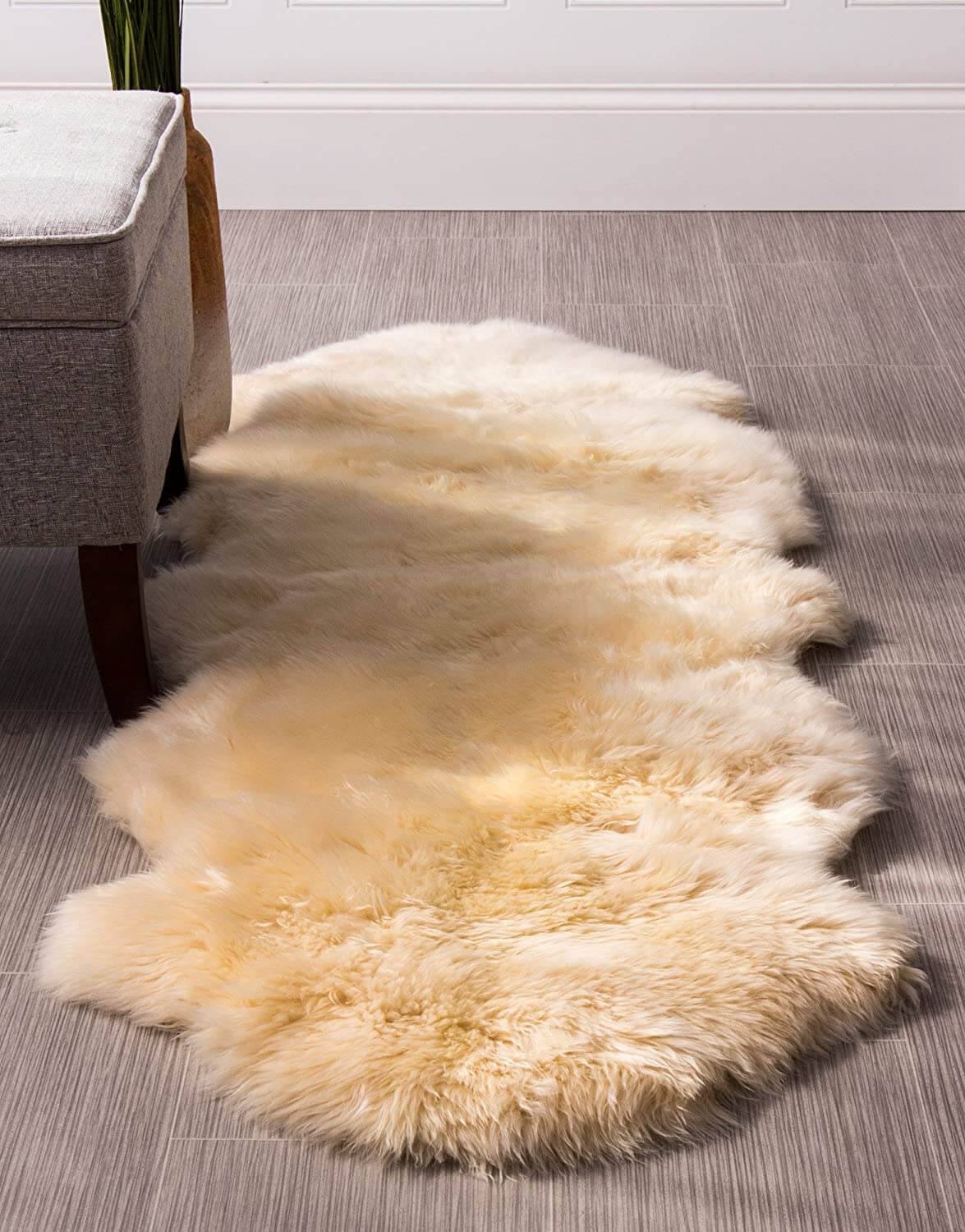 Tapis de couloir luxueux en fausse peau de mouton pour la décoration du couloir et de la chambre