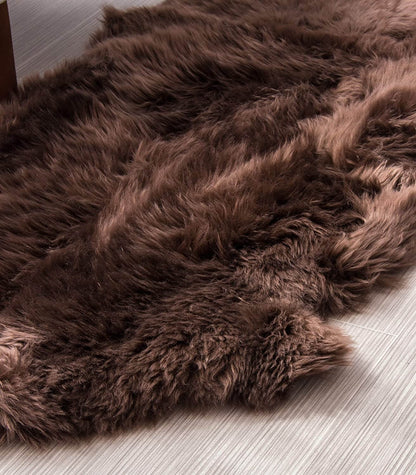 Tapis de couloir luxueux en fausse peau de mouton pour la décoration du couloir et de la chambre