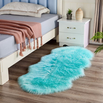 Tapis de couloir luxueux en fausse peau de mouton pour la décoration du couloir et de la chambre