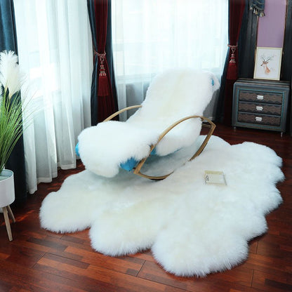 Tapis de couloir luxueux en fausse peau de mouton pour la décoration du couloir et de la chambre