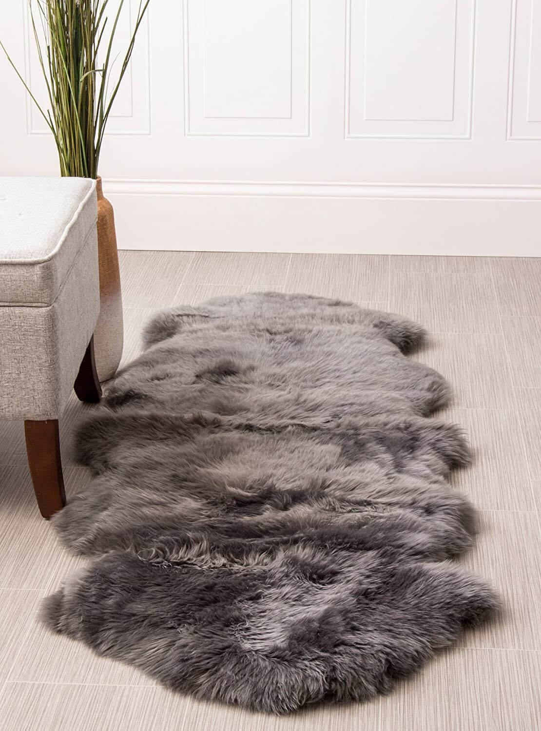Tapis de couloir luxueux en fausse peau de mouton pour la décoration du couloir et de la chambre