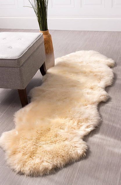 Tapis de couloir luxueux en fausse peau de mouton pour la décoration du couloir et de la chambre