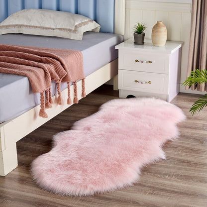 Tapis de couloir luxueux en fausse peau de mouton pour la décoration du couloir et de la chambre