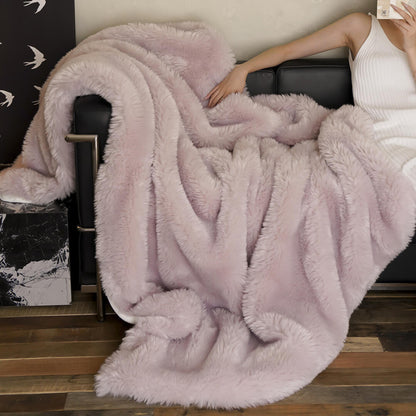 Plaid en laine douce et luxueuse pour canapé, salon et chambre à coucher